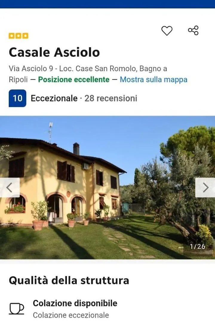 Casale Asciolo Bed & Breakfast Bagno A Ripoli Italy